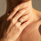 Bague 54 Bague de fiançailles - Solitaire en or blanc 750 avec diamant 58 Facettes 2295