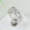 Bague 55.5 Bague en or blanc 750 avec 9 diamants taille brillant 58 Facettes 2126