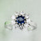 Bague 52 Bague - Saphir et diamants en or blanc 750 58 Facettes 2138
