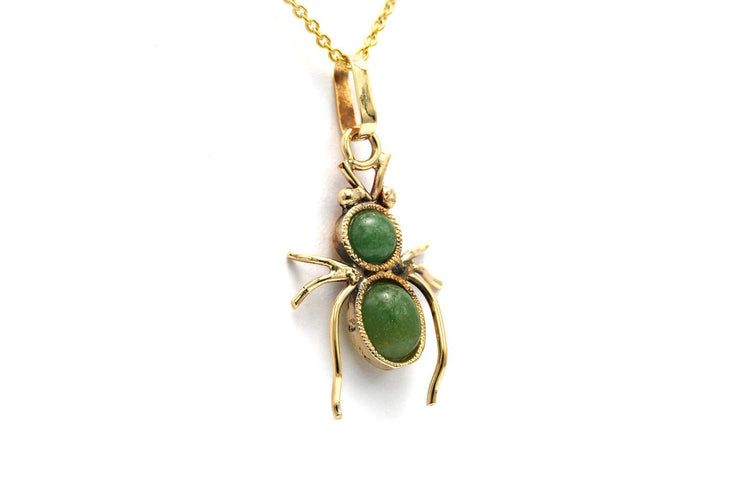 Pendentif Pendentif contemporain en or jaune 18 carats serti d’aventurines 58 Facettes B856