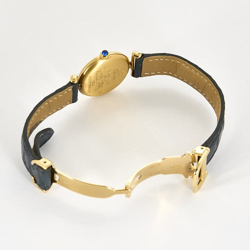 Montre Cartier Must Colisée - Montre en argent plaqué or, cadran doré 58 Facettes A1180