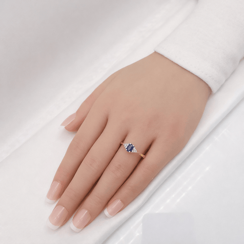 Bague 58 Bague en or 18 carats saphir et diamants 58 Facettes Bague en or  saphir et diamants