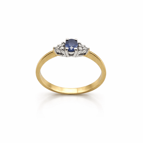Bague 58 Bague en or 18 carats saphir et diamants 58 Facettes Bague en or  saphir et diamants