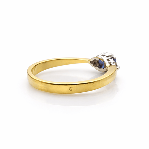 Bague 58 Bague en or 18 carats saphir et diamants 58 Facettes Bague en or  saphir et diamants