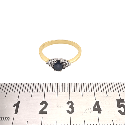 Bague 58 Bague en or 18 carats saphir et diamants 58 Facettes Bague en or  saphir et diamants