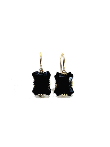 Boucles d'oreilles Boucles d’oreilles - Plaques d’onyx en or 18 carats 58 Facettes 1744299