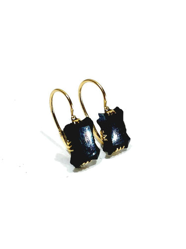 Boucles d'oreilles Boucles d’oreilles - Plaques d’onyx en or 18 carats 58 Facettes 1744299