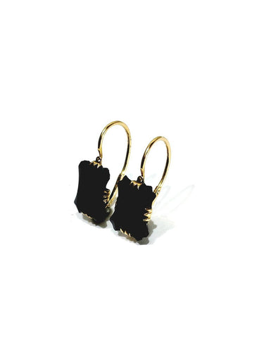 Boucles d'oreilles Boucles d’oreilles - Plaques d’onyx en or 18 carats 58 Facettes 1744299