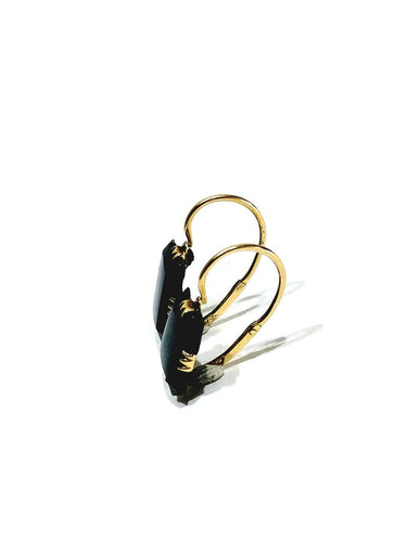 Boucles d'oreilles Boucles d’oreilles - Plaques d’onyx en or 18 carats 58 Facettes 1744299