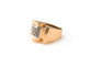 Bague 52 Bague Tank en or rose 18K et platine, diamants taille rose 58 Facettes BAG.TANK-2196.2