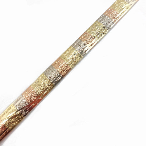 Bracelet Bracelet ruban articulé trois ors 14k ciselé 58 Facettes 251