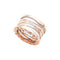 Bague 52 Bague Bulgari “B.Zero1 Zaha Hadid" en or rose et céramique blanche. 58 Facettes 35526