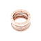 Bague 52 Bague Bulgari “B.Zero1 Zaha Hadid" en or rose et céramique blanche. 58 Facettes 35526