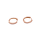 Boucles d'oreilles Paire de petites créoles en or rose, diamants. 58 Facettes 35463