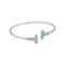 Bracelet Tiffany & Co Bracelet  Tiffany T  Or blanc Diamant, Turquoise 58 Facettes 5006195RV