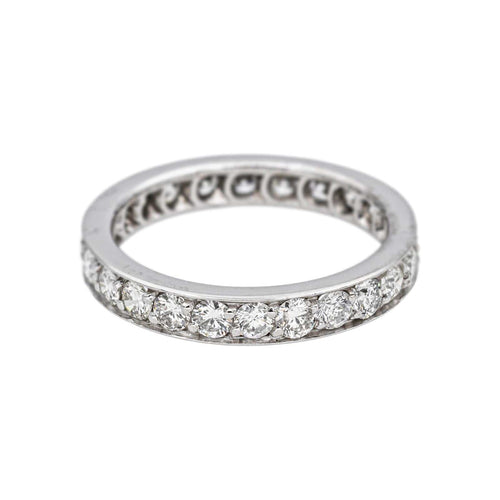 Bague 49 Bague Tour complet Or blanc Diamant 58 Facettes 5275583RV