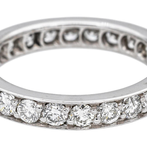 Bague 49 Bague Tour complet Or blanc Diamant 58 Facettes 5275583RV