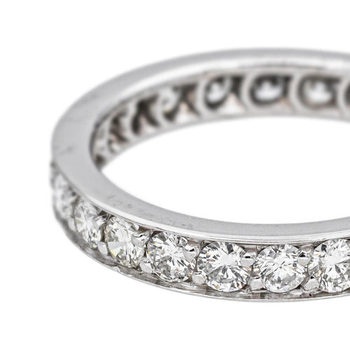Bague 49 Bague Tour complet Or blanc Diamant 58 Facettes 5275583RV