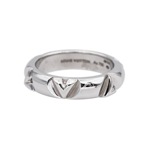 Bague 55 Louis Vuitton Bague LV Volt Or blanc 58 Facettes 5276257RV