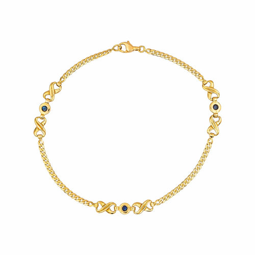 Bracelet Bracelet Maille anglaise Or jaune Saphir 58 Facettes 5426471RV