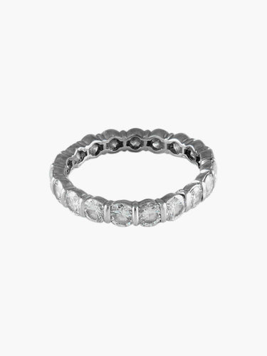 Bague 63 Alliance américaine - Bague en or blanc et diamants 58 Facettes BO/200013