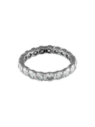Bague 63 Alliance américaine - Bague en or blanc et diamants 58 Facettes BO/200013