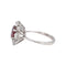 Bague 52 Bague Pompadour Or blanc Rubis, Diamant 58 Facettes 5348123CN