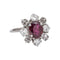 Bague 52 Bague Pompadour Or blanc Rubis, Diamant 58 Facettes 5348123CN