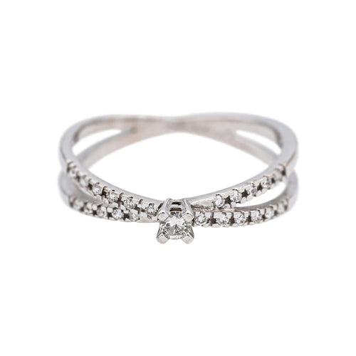 Bague 48.5 Mauboussin  Bague  Solitaire  A la croisée des chemins  Or blanc Diamant 58 Facettes 5376389CN