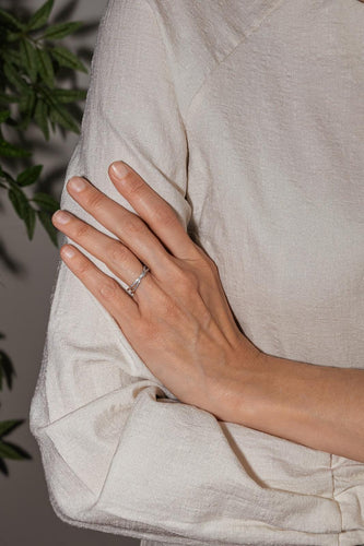 Bague 48.5 Mauboussin  Bague  Solitaire  A la croisée des chemins  Or blanc Diamant 58 Facettes 5376389CN