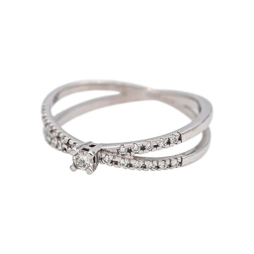 Bague 48.5 Mauboussin  Bague  Solitaire  A la croisée des chemins  Or blanc Diamant 58 Facettes 5376389CN