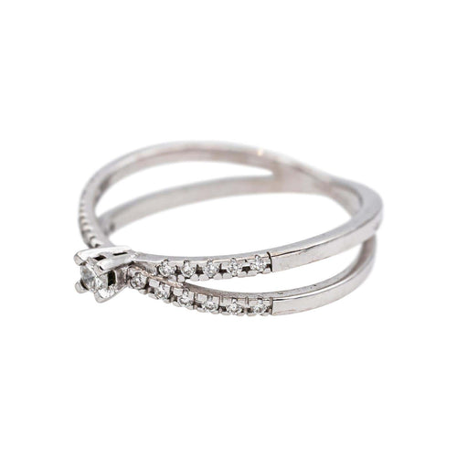 Bague 48.5 Mauboussin  Bague  Solitaire  A la croisée des chemins  Or blanc Diamant 58 Facettes 5376389CN