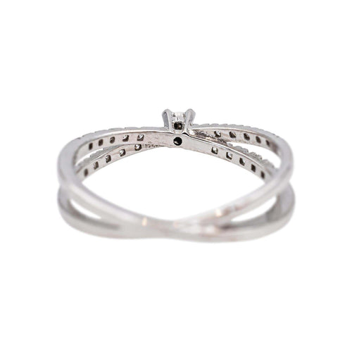 Bague 48.5 Mauboussin  Bague  Solitaire  A la croisée des chemins  Or blanc Diamant 58 Facettes 5376389CN