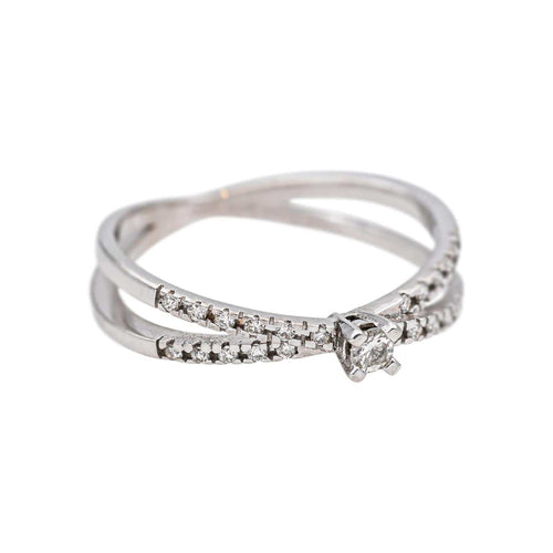 Bague 48.5 Mauboussin  Bague  Solitaire  A la croisée des chemins  Or blanc Diamant 58 Facettes 5376389CN