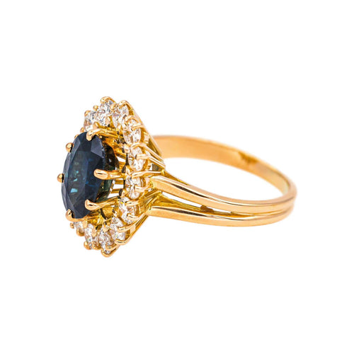 Bague 55 Bague Pompadour Or jaune Saphir, Diamant 58 Facettes 5488788CN