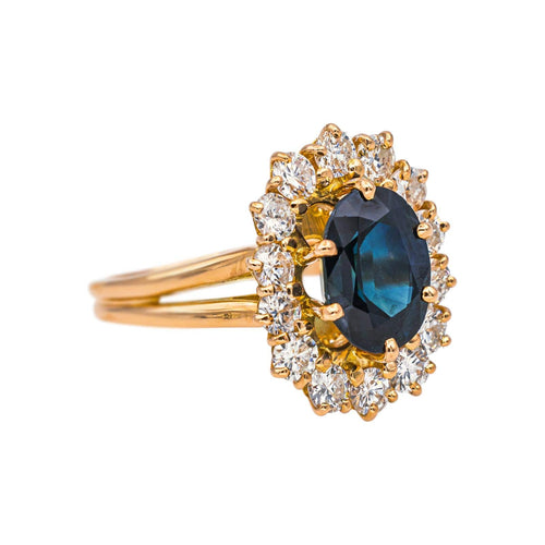 Bague 55 Bague Pompadour Or jaune Saphir, Diamant 58 Facettes 5488788CN