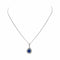Collier Collier Pendentif Or blanc Saphir, Diamant 58 Facettes 5488789CN