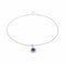 Collier Collier Pendentif Or blanc Saphir, Diamant 58 Facettes 5488789CN