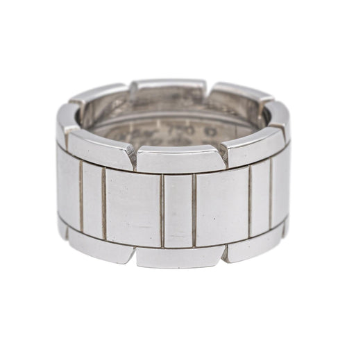 Bague 55 Cartier Bague Tank Or blanc 58 Facettes 4958840CN