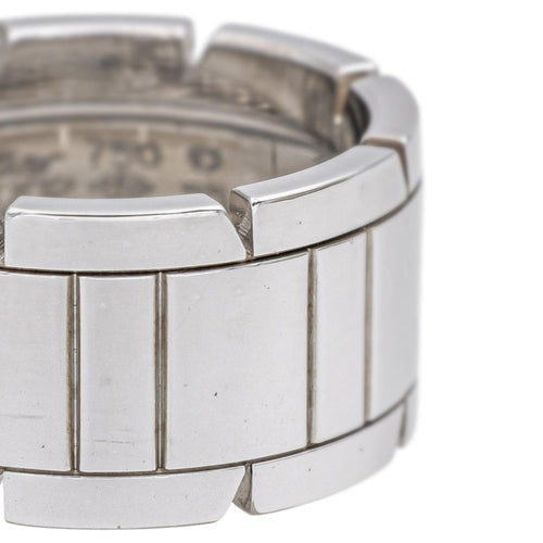 Bague 55 Cartier Bague Tank Or blanc 58 Facettes 4958840CN