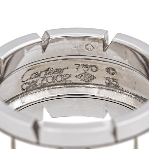 Bague 55 Cartier Bague Tank Or blanc 58 Facettes 4958840CN