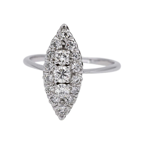 Bague 57 Bague Or blanc Diamant 58 Facettes 5237185CN