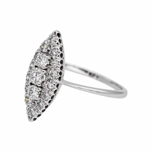 Bague 57 Bague Or blanc Diamant 58 Facettes 5237185CN