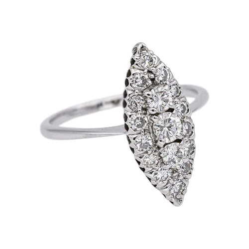 Bague 57 Bague Or blanc Diamant 58 Facettes 5237185CN