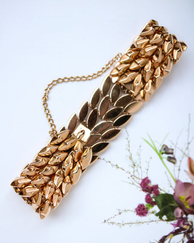 Bracelet Bracelet manchette en or rose 750 58 Facettes A12026
