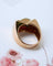 Bague 55 Bague tank 1940 en or rose 750 rubis Verneuil et diamants 58 Facettes A12005