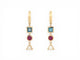 Boucles d'oreilles Poiray Lolita - Boucles d'oreilles créoles en or jaune 18k et pierres 58 Facettes 274334