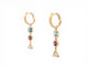 Boucles d'oreilles Poiray Lolita - Boucles d'oreilles créoles en or jaune 18k et pierres 58 Facettes 274334