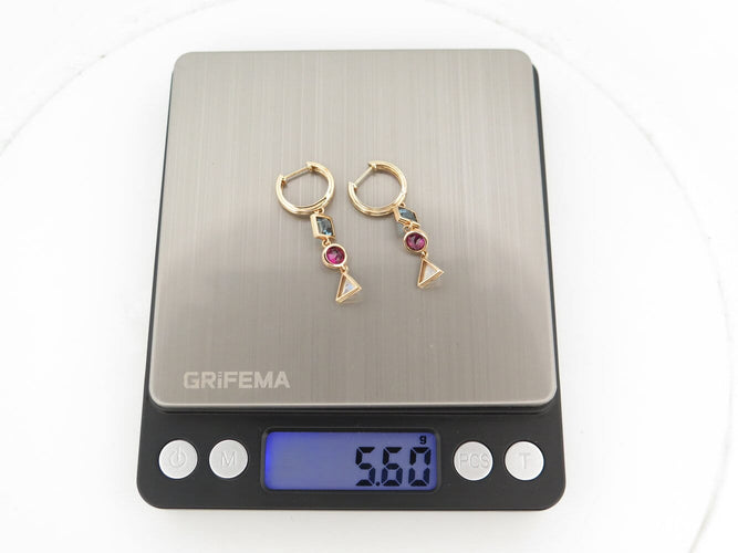 Boucles d'oreilles Poiray Lolita - Boucles d'oreilles créoles en or jaune 18k et pierres 58 Facettes 274334