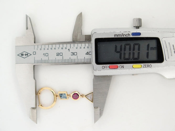 Boucles d'oreilles Poiray Lolita - Boucles d'oreilles créoles en or jaune 18k et pierres 58 Facettes 274334